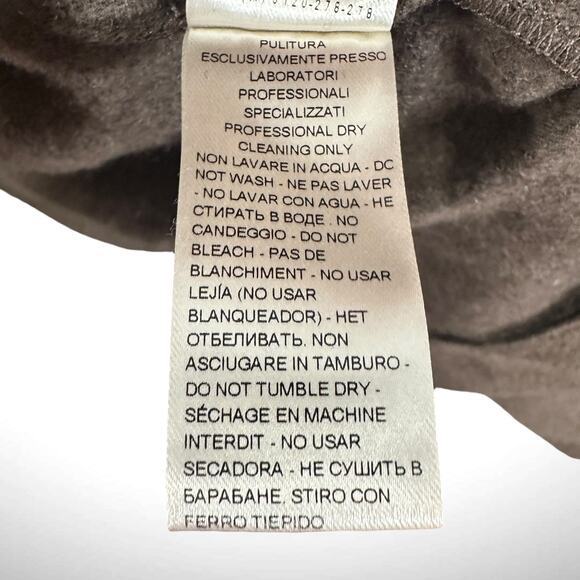 Agnona Size 40 Short Sleeve Cinch Waist Lagenlook Jacket Brown Silk Cashmere - Picture 13 of 16